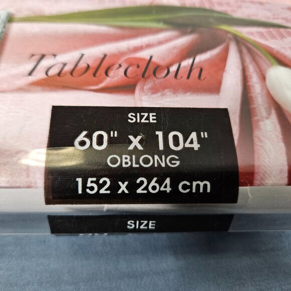 Vint JC Penney Tablecloth Table Linen Rectangle Oblong Pink 60x104" Floral Decor - Picture 5 of 11